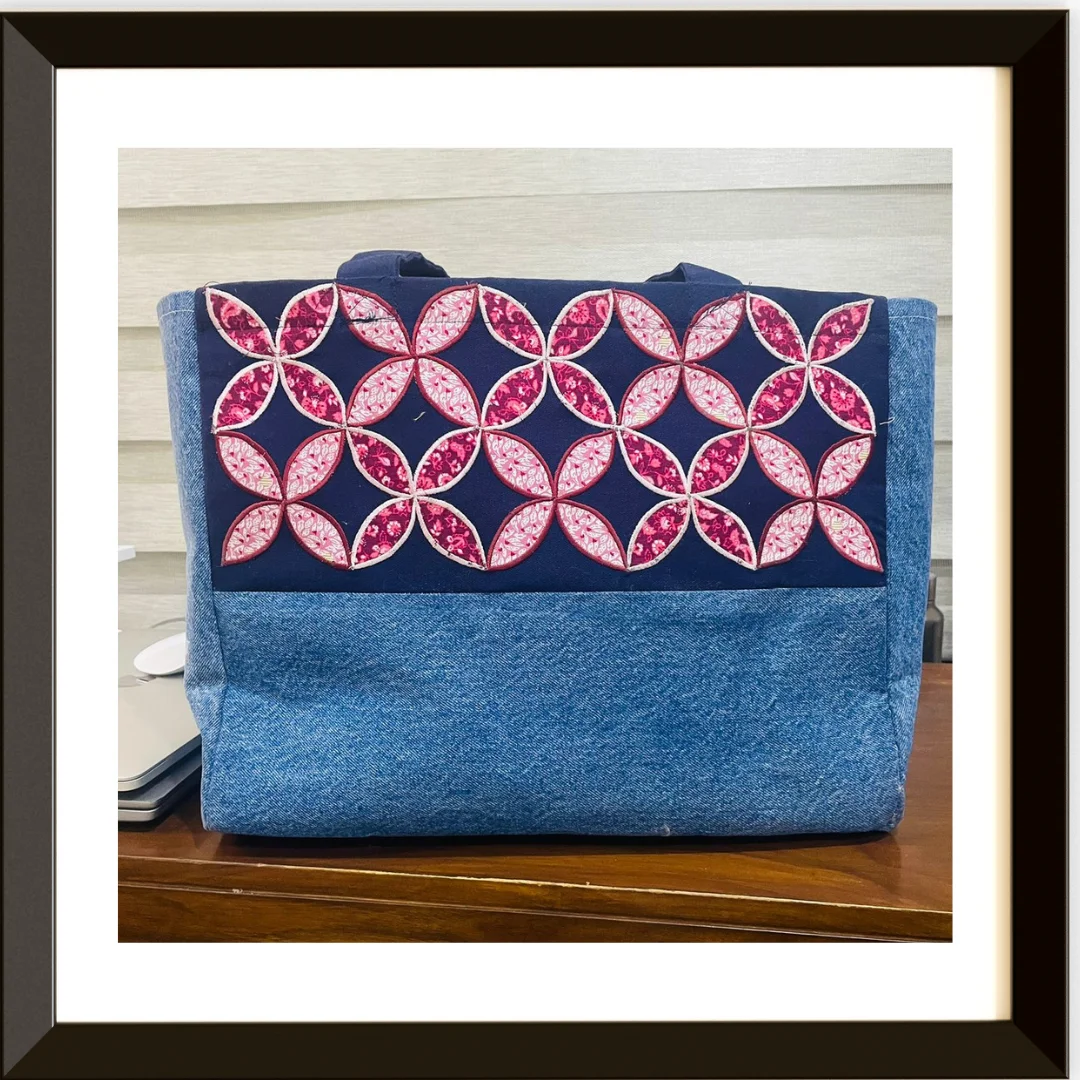 Floral Patchwork Embroidered Tote